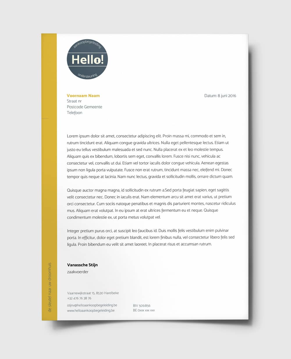 Briefpapier Hello - design15
